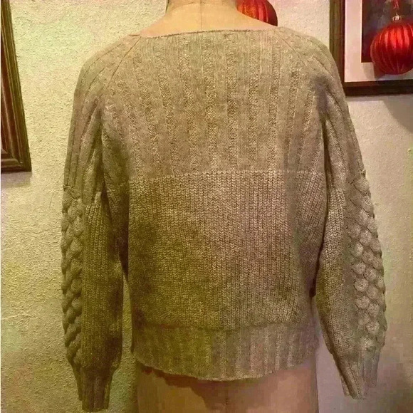 Boho Button Down V-Neck Raglan Sleeve Sweater Cardigan NWT Size S - Picture 8 of 12